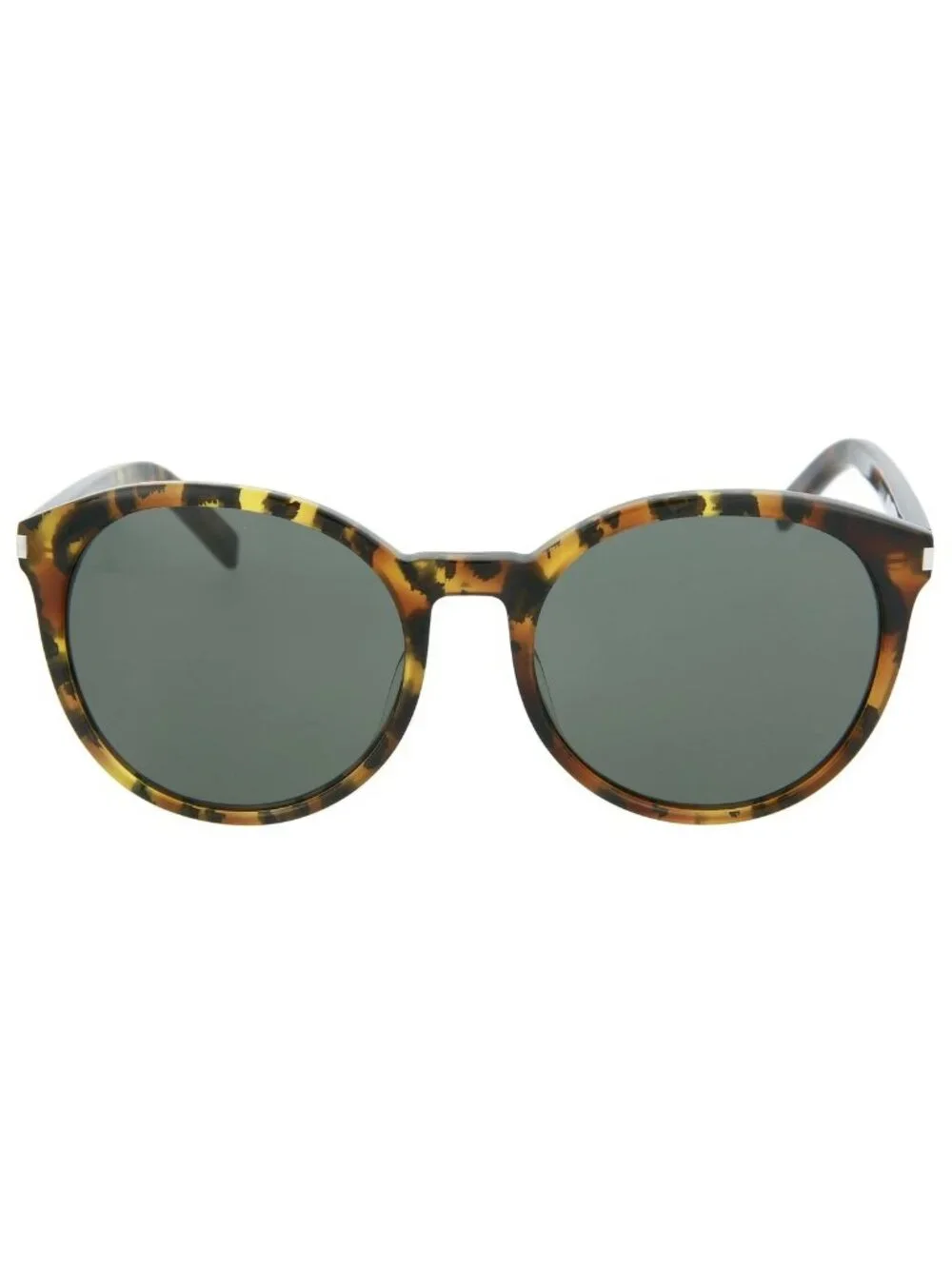 New Saint Laurent Women's Sunglasses Round Oval Acetate Frame Avana Avana Grey